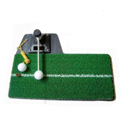 Nylon grass golf practice mat with rope ball