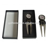 Custom made golf repair pitch fork with gift box