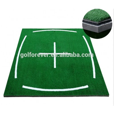 3D golf training mat with pattern for swing exercise