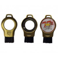 mini metal golf brush with ball marker