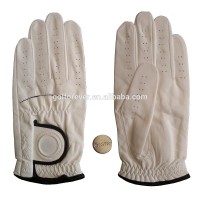 Cabretta golf gloves with ball marker